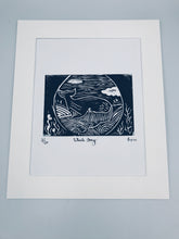 Load image into Gallery viewer, Whale song lino print
