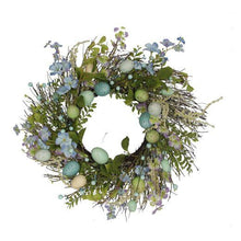 Load image into Gallery viewer, Faux flower and egg wreath