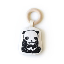 Load image into Gallery viewer, Teether with Organic cotton &amp; Wooden ring