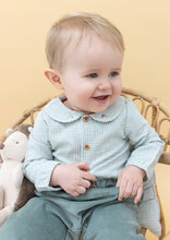 Load image into Gallery viewer, Green Gingham Woodland Babyvest