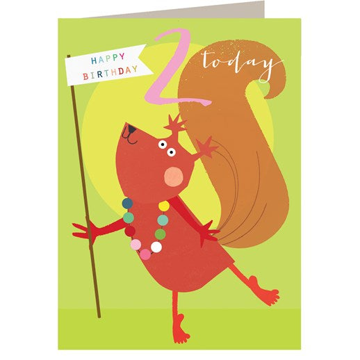 Squirrel No 2 birthday card
