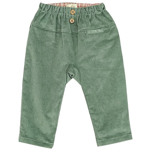 Forest Green Cord Pull up Trousers