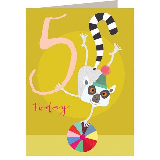 Lemur No 5 birthday card