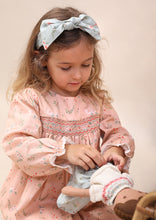 Load image into Gallery viewer, Woodland Pink Floral Hand Smocked dress