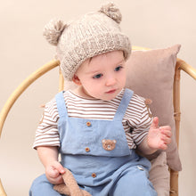 Load image into Gallery viewer, Blue Cord Bear Appliqué Dungaree
