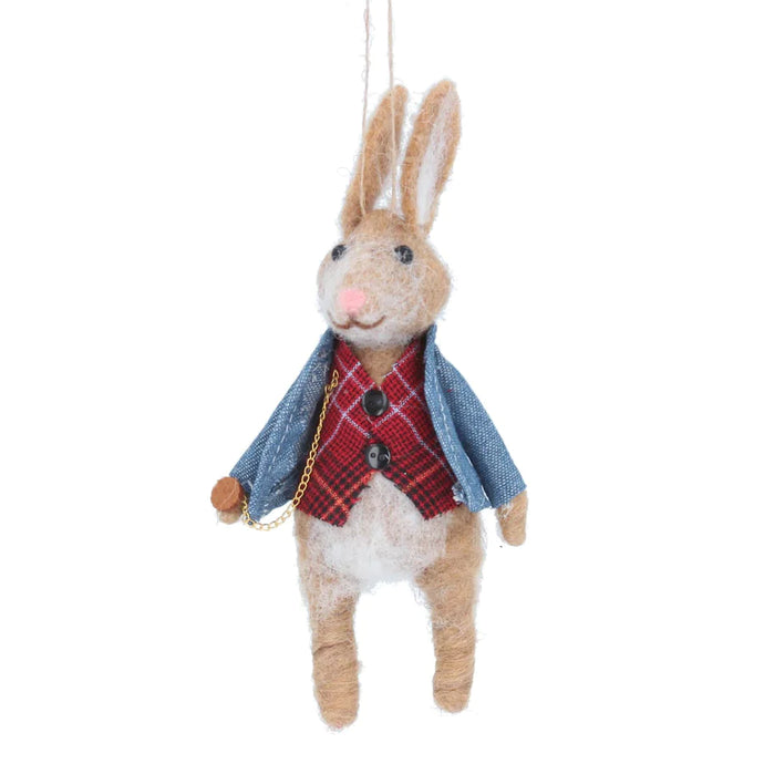 Wool Rabbit in waistcoat dec
