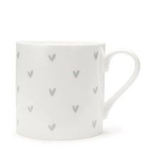 Load image into Gallery viewer, Hearts Fine bone china Mug Grey