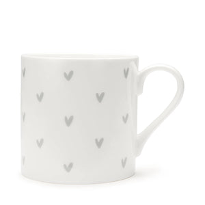 Hearts Fine bone china Mug Grey