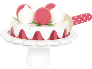 Wooden Strawberry Cake with stand