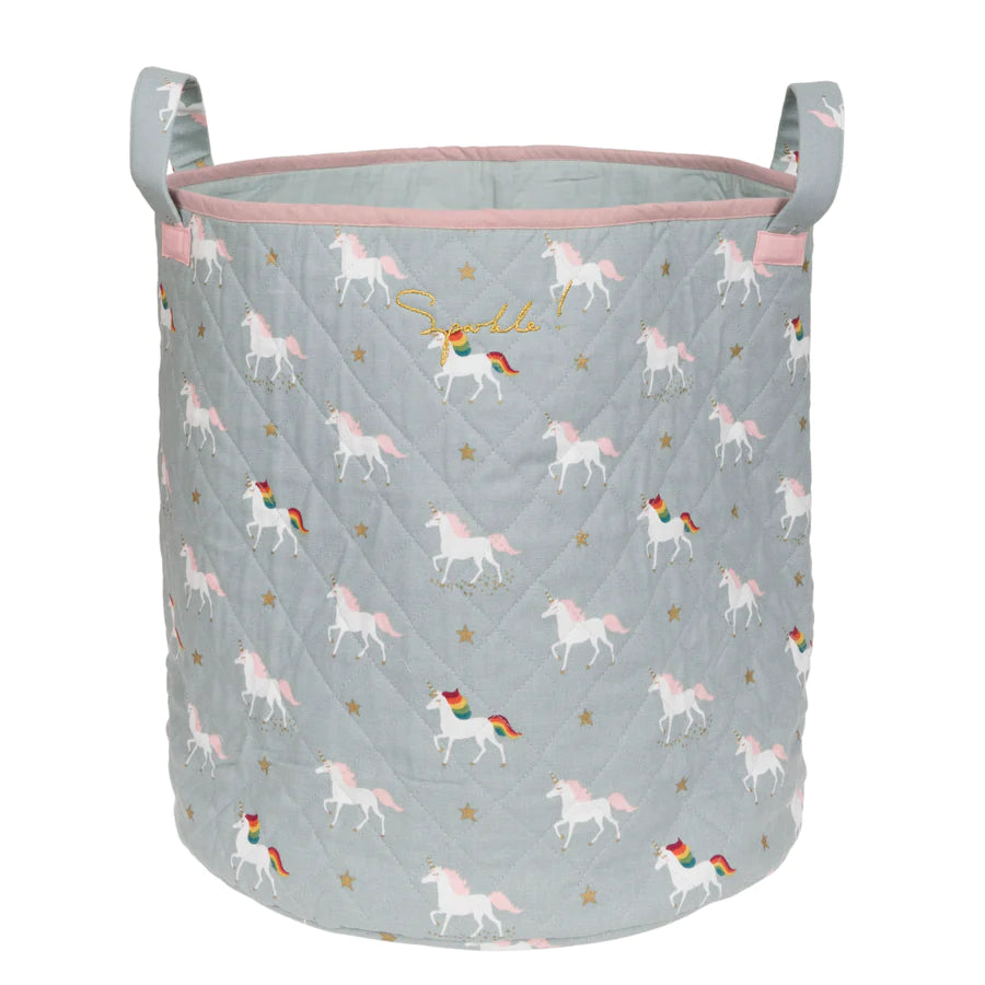 Unicorn Quilted Storage Basket