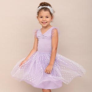 Sparkle Lilac Ruffle Dress