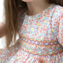 Load image into Gallery viewer, Laurie Print hand smocked dress