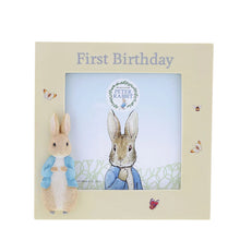 Load image into Gallery viewer, Peter Rabbit first birthday picture frame
