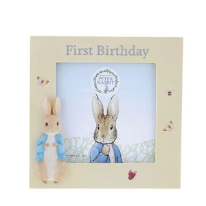 Peter Rabbit first birthday picture frame