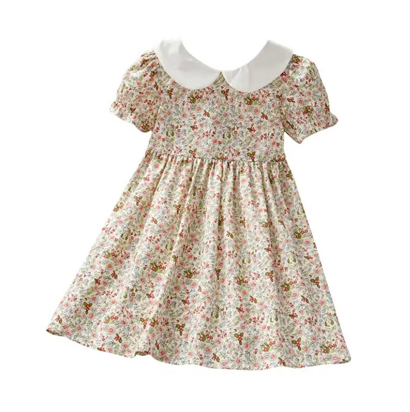 Vintage print cotton Tea Dress