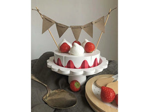 Wooden Strawberry Cake with stand
