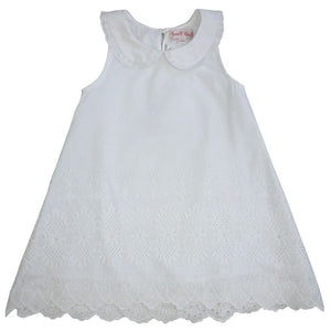 Dress White lace with embroidery