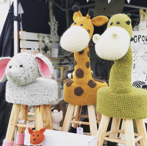 Giraffe Crochet Stool and Socks