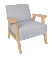 Load image into Gallery viewer, Childs Fabric and Wood chair