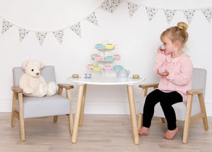 Childs Fabric and Wood chair