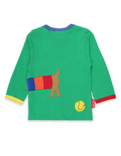 Load image into Gallery viewer, Organic sausage dog appliqué T-Shirt