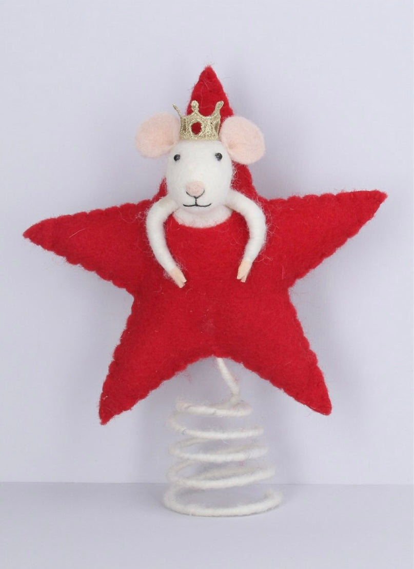 Wool mouse mix tree topper