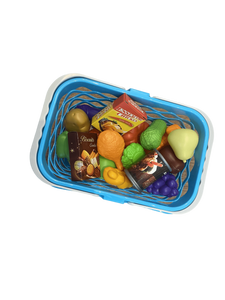 Play food set with shopping basket