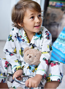 Teddy bear with Tractor Pjamas
