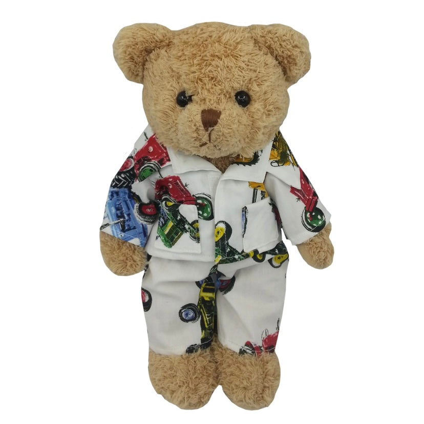 Teddy bear with Tractor Pjamas