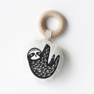 Teether with Organic cotton & Wooden ring
