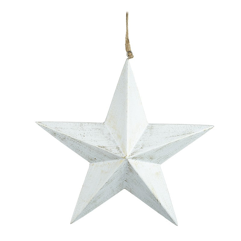 Wooden white star decoration