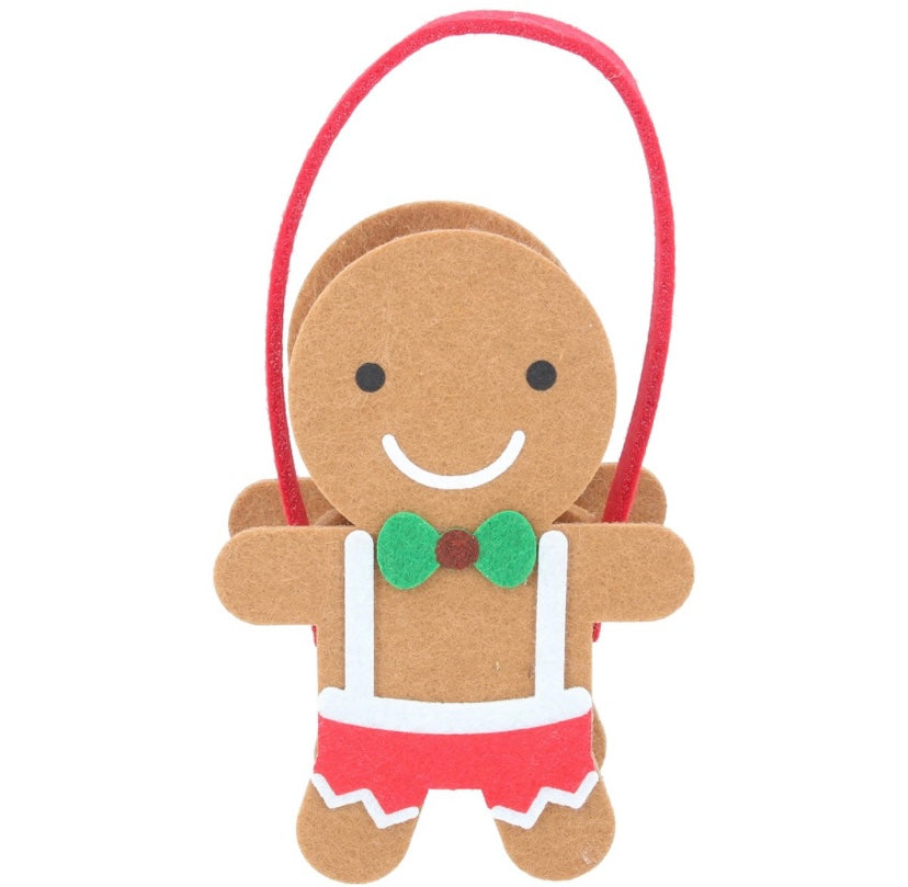 Gingerbread Man felt basket