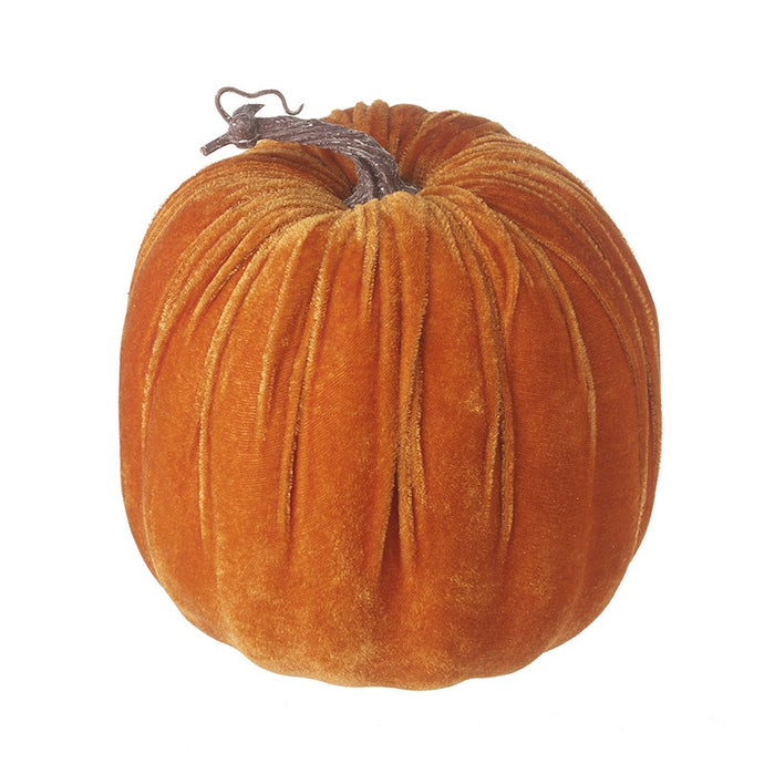 Velvet pumpkin decoration small