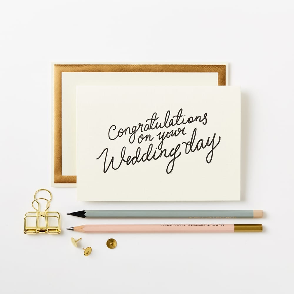 Congratulations on your wedding day card
