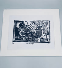 Load image into Gallery viewer, ‘‘Twas the night” lino print