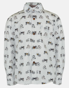 William bike print shirt & bow tie
